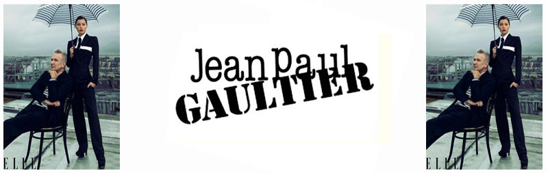 Jean Paul Gaultier and Jessica Biel with Umbrellas
