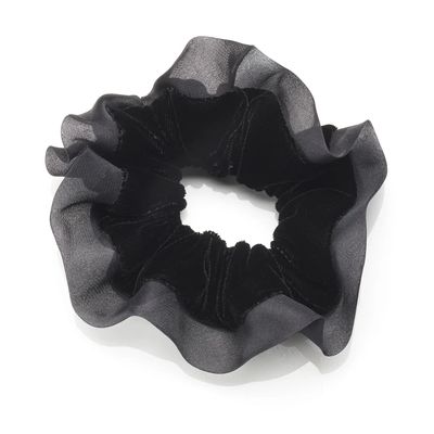 Chouchou Velvet Anais Black | Valérie Valentine Scrunchie - The French